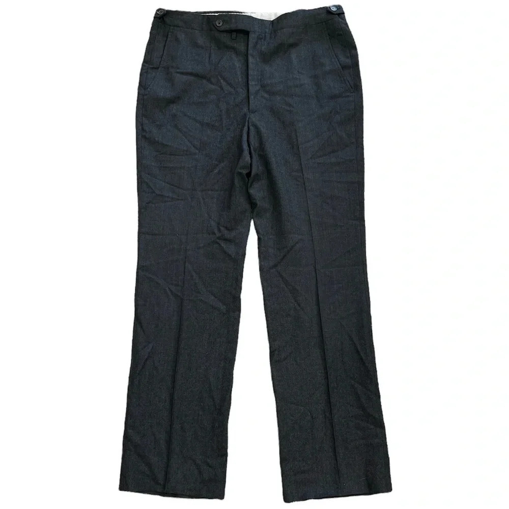 Christian Dior Monsieur Gray Wool Dress Pants 35x33